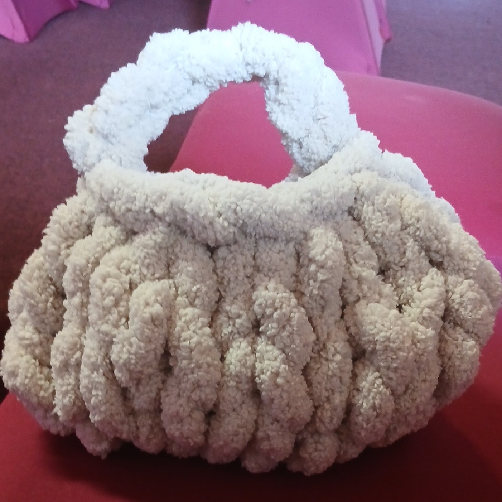 Elegant Cream Textured Mini Bag